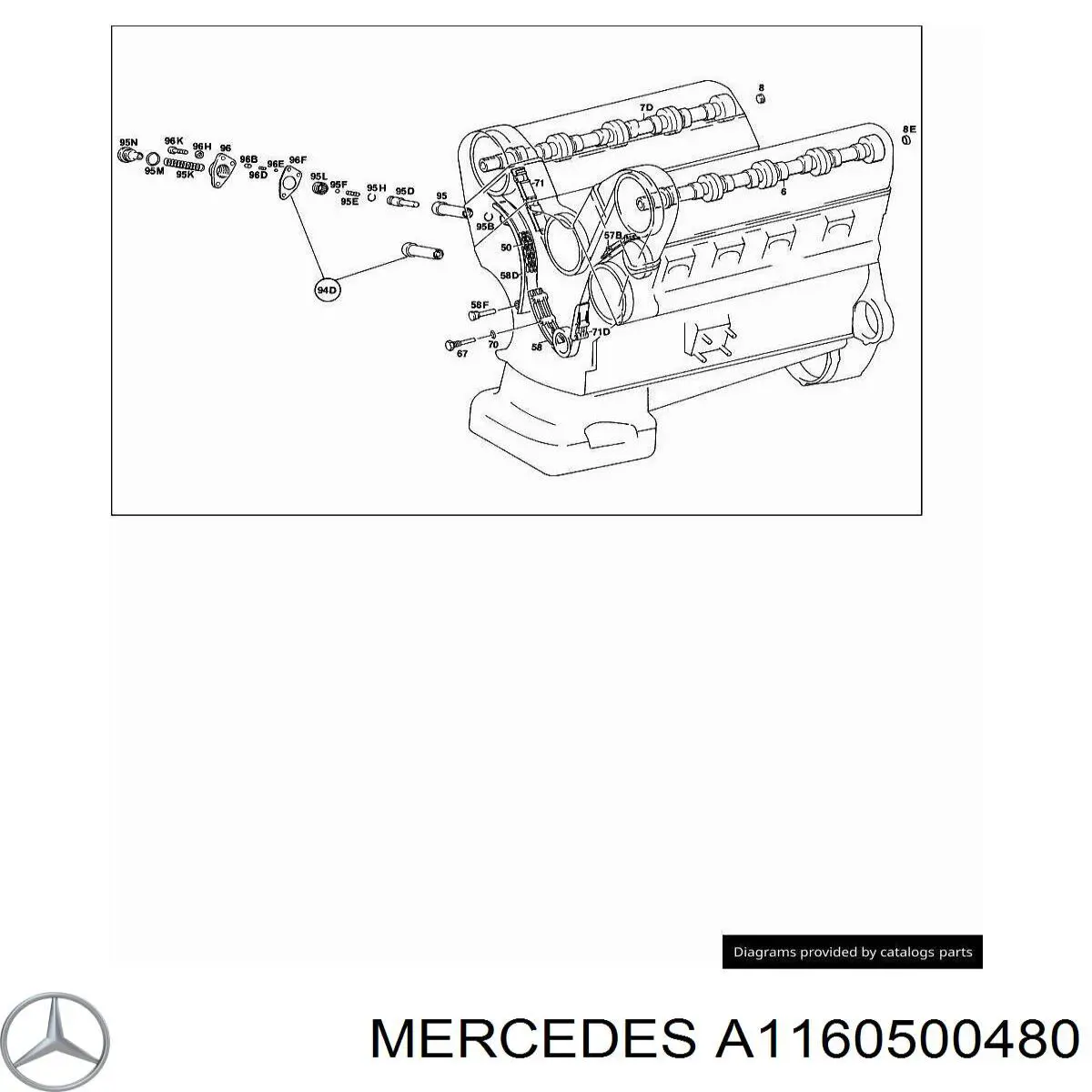 A1160500480 Mercedes гидрокомпенсатор (гидротолкатель, толкатель клапанов)