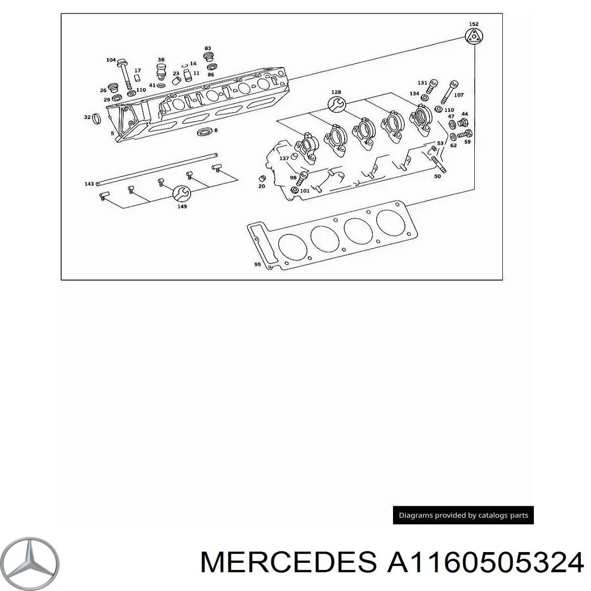 A1160505324 Mercedes направляющая клапана выпускного