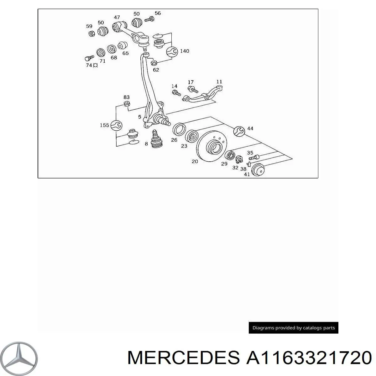  Mercedes A1163321720 цена, от 239.45 USD
