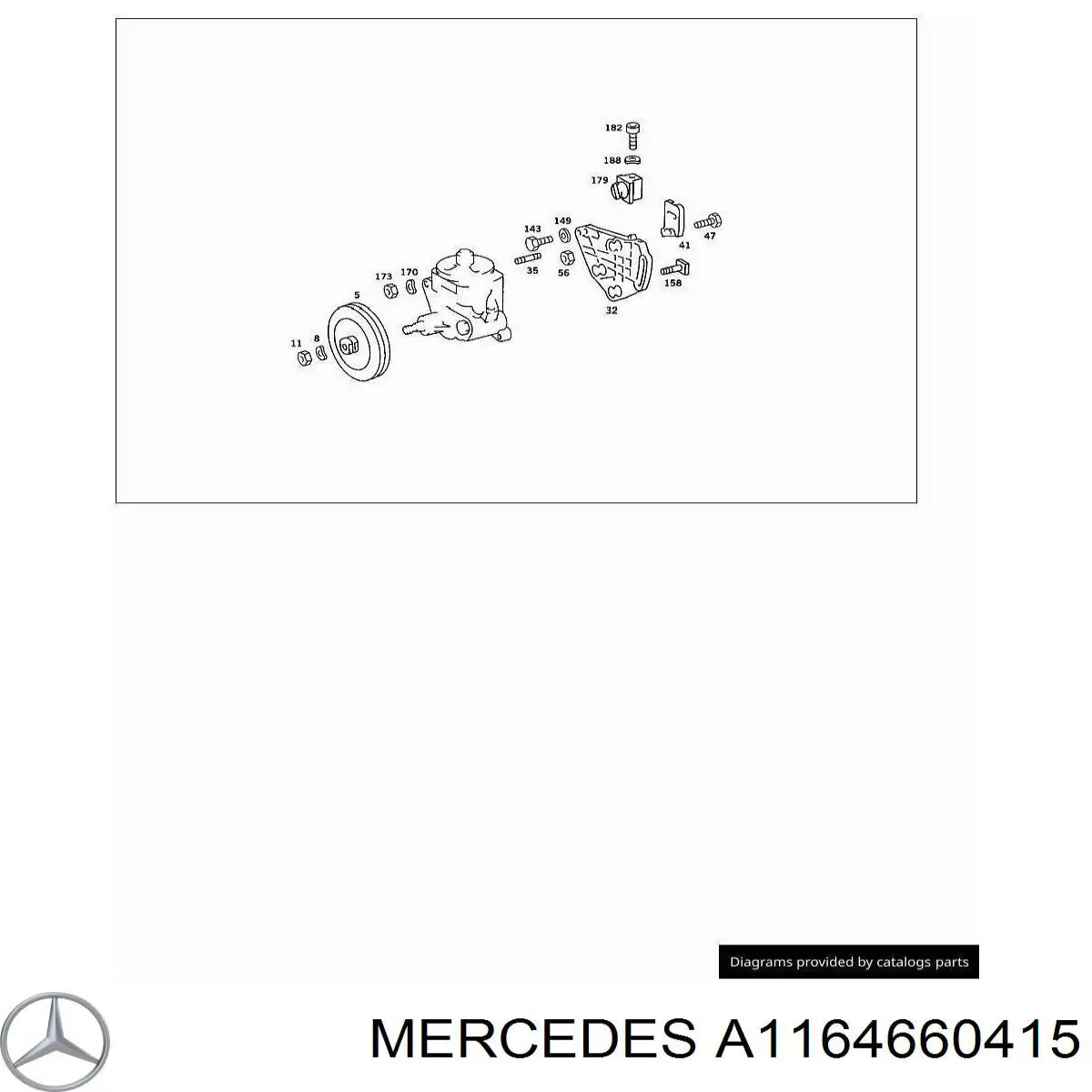 A1164660415 Mercedes Шкив насоса ГУР