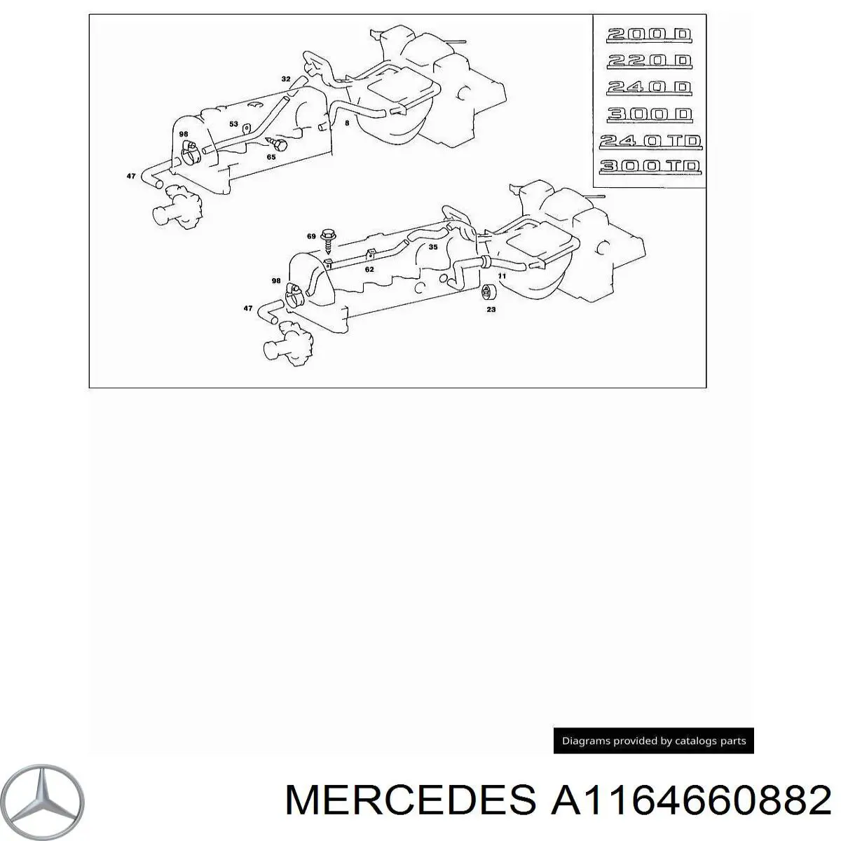 Купить A1164660882 Mercedes 