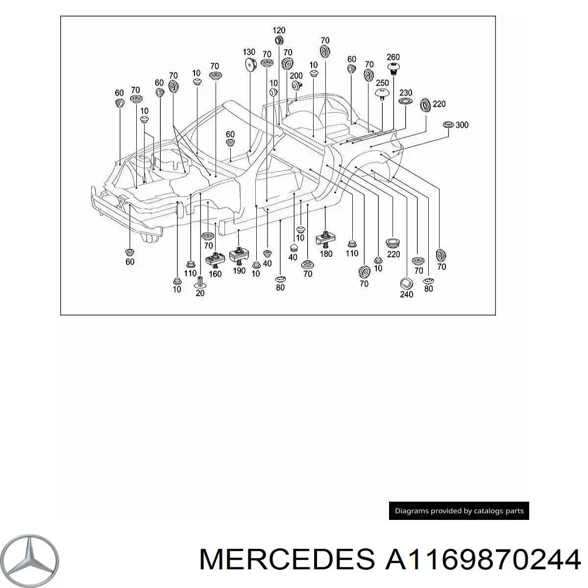  Mercedes A1169870244 цена, от 3.32 USD