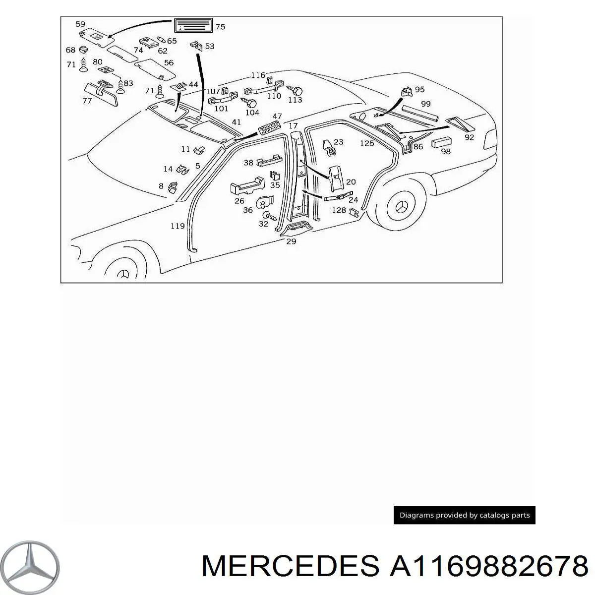  Mercedes A1169882678 цена, от 29.94 USD