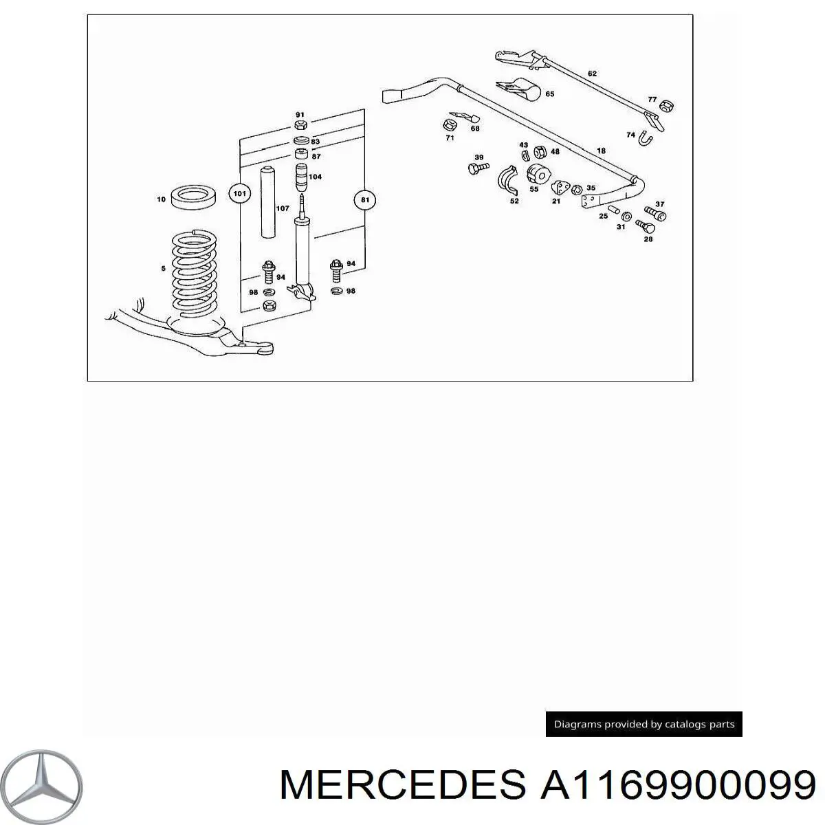  Mercedes A1169900099 цена, от 49.69 USD