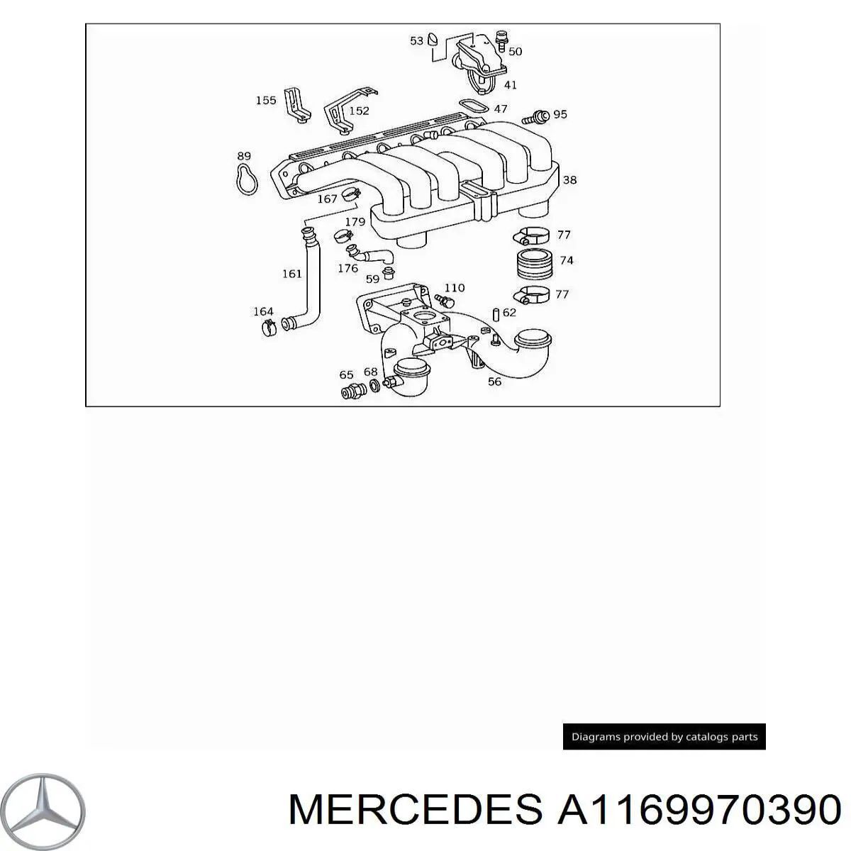  Mercedes A1169970390 цена, от 2.78 USD