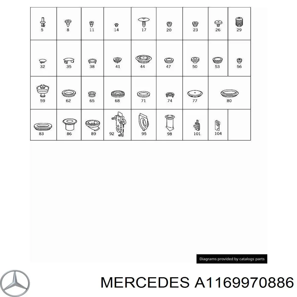 Купить A1169970886 Mercedes 