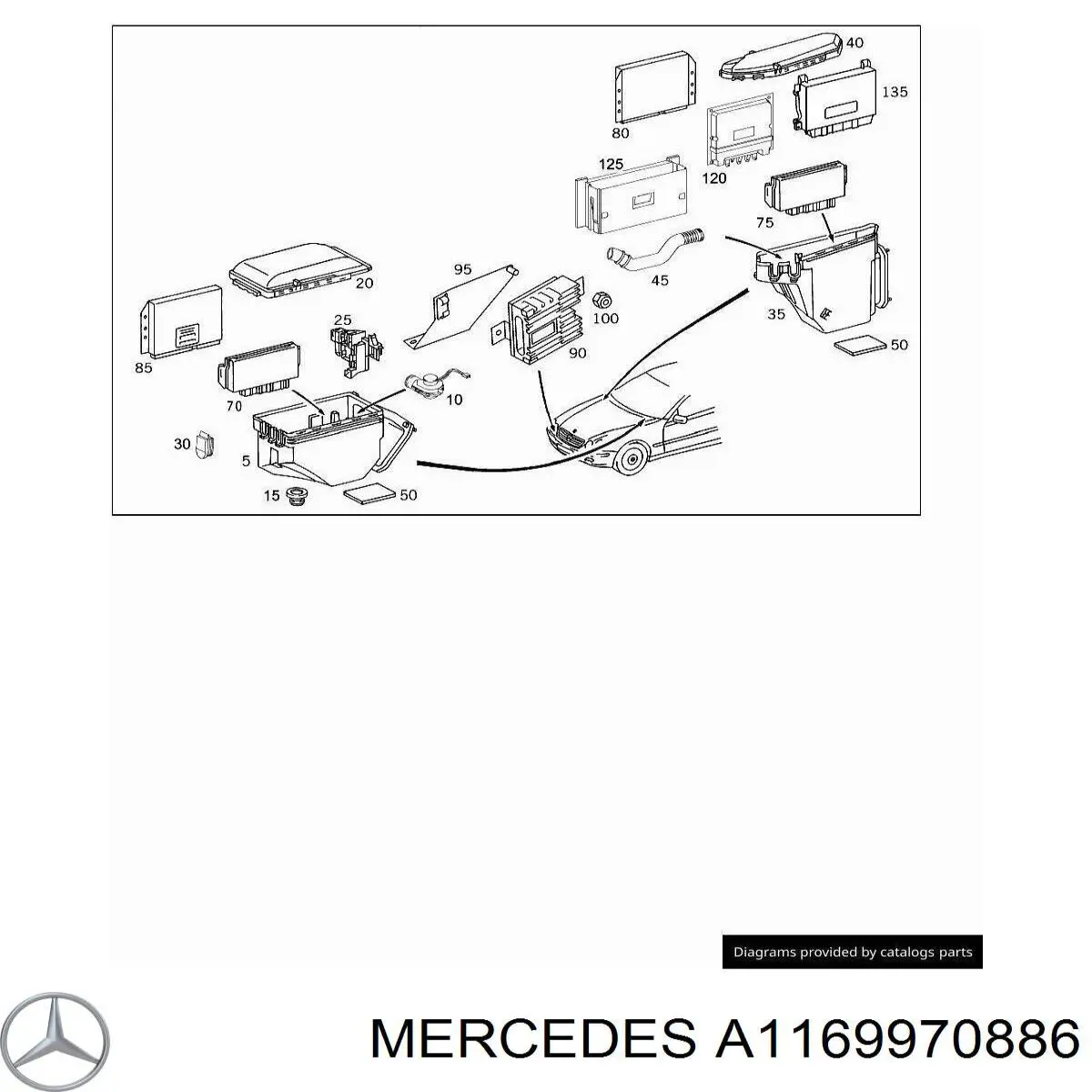  Mercedes A1169970886 цена, от 3.39 USD