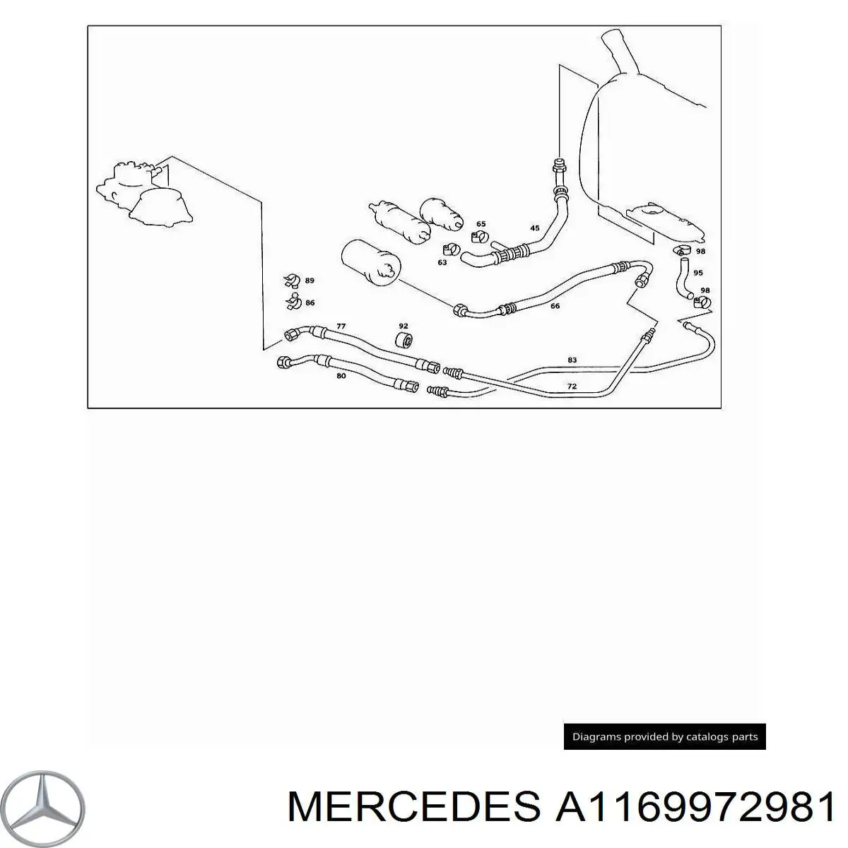 Купить A1169972981 Mercedes 