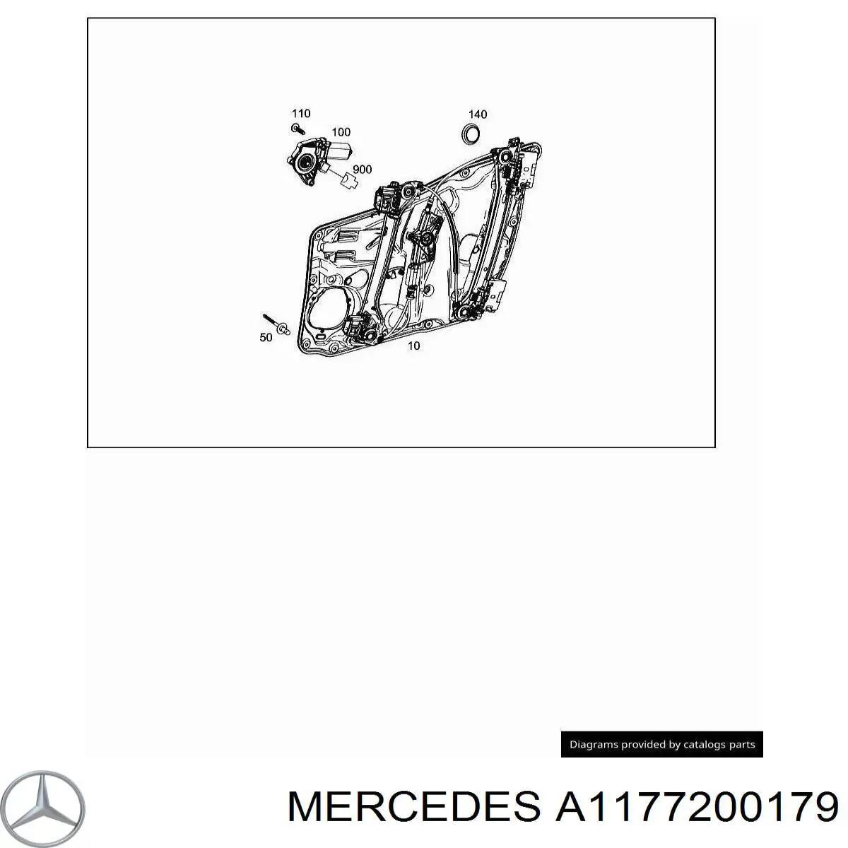 Механизм стеклоподъемника водительской двери Mercedes A1177200179 цена, от 50.68 USD