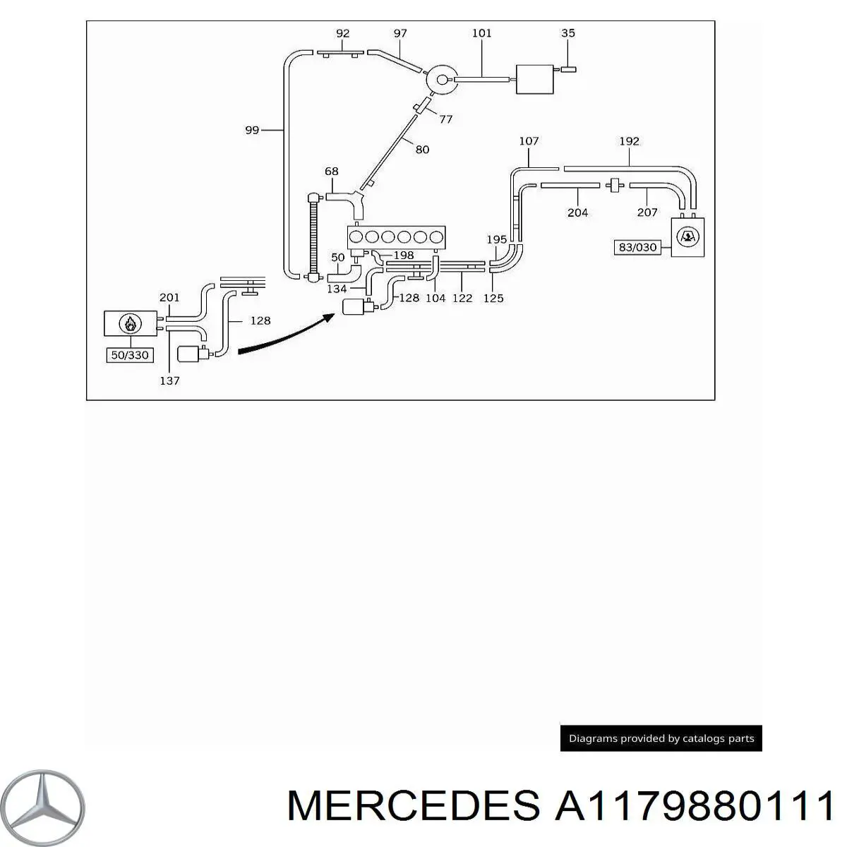 Купить A1179880111 Mercedes Подвесные подушки глушителя