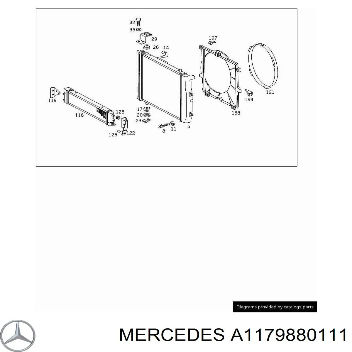 Подушка крепления глушителя Mercedes A1179880111 цена, от 37.95 USD
