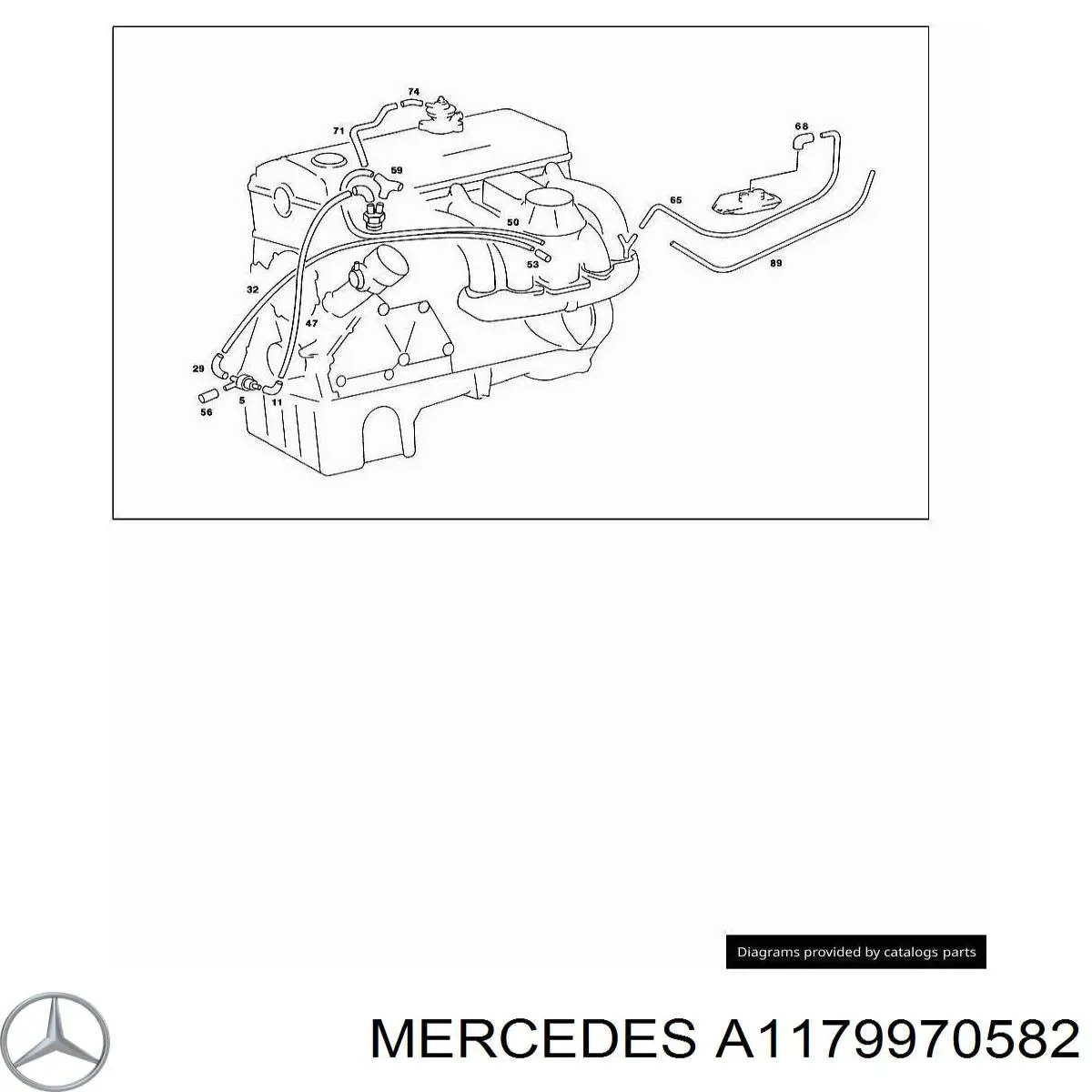  Mercedes A1179970582 цена, от 62.27 USD