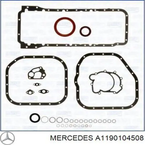 Комплект прокладок двигателя нижний Mercedes A1190104508