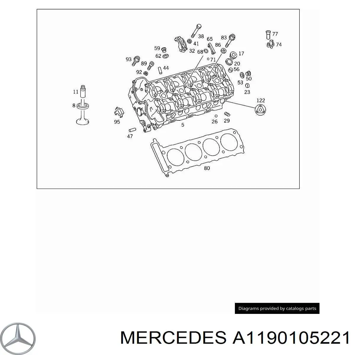Верхний комплект прокладок двигателя Mercedes 1190100621 цена, от 87.02 USD