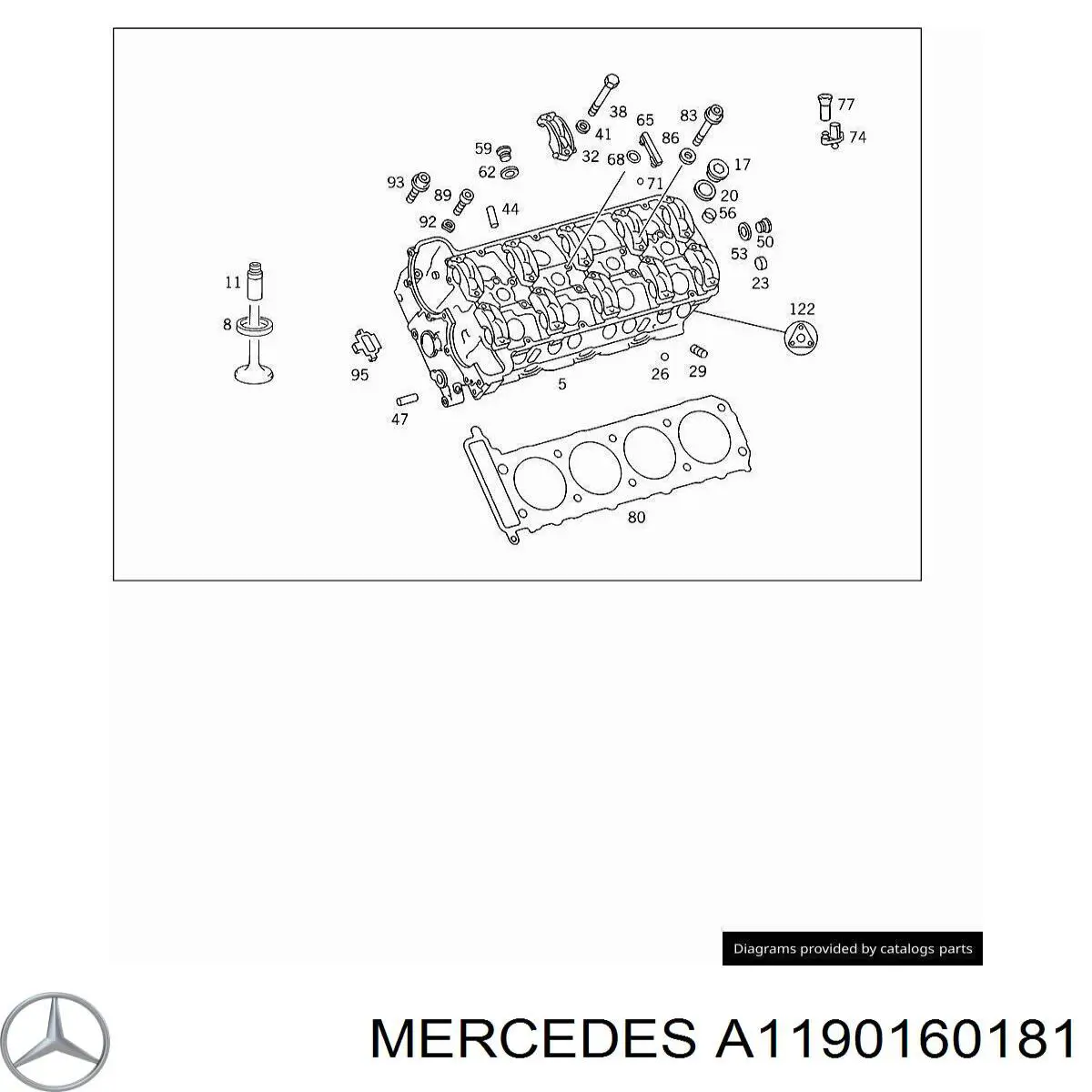  Mercedes A1190160181 цена, от 22.92 USD