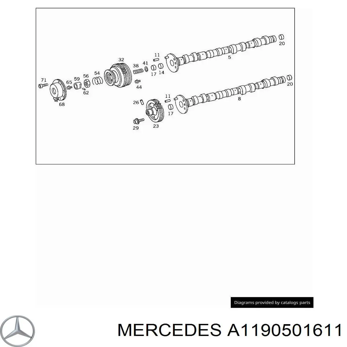 Натяжитель цепи ГРМ A1190501611 Mercedes