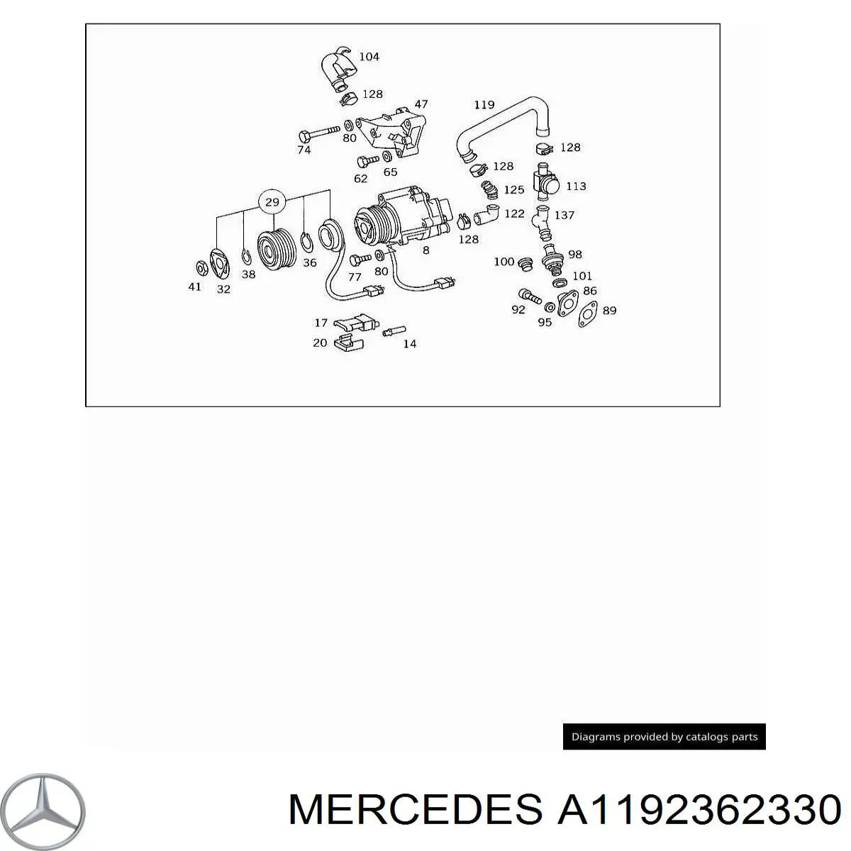  Mercedes 1192362330 цена, от 11.29 USD
