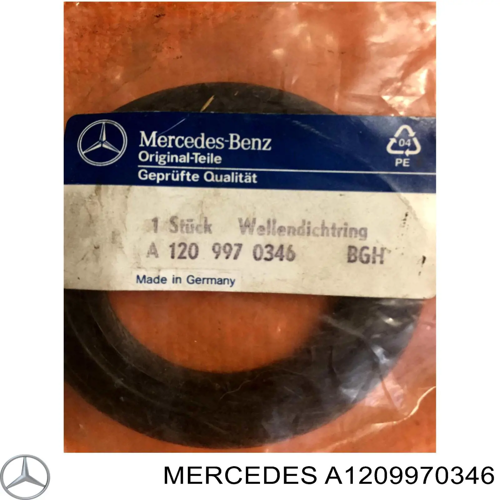 A1209970346 Mercedes сальник коленвала двигателя передний