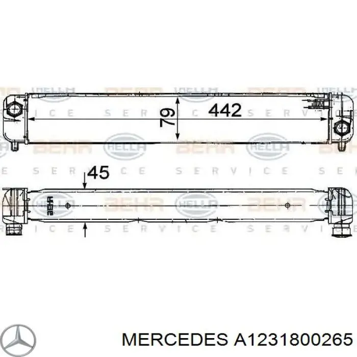 Масляный радиатор A1231800265 Mercedes