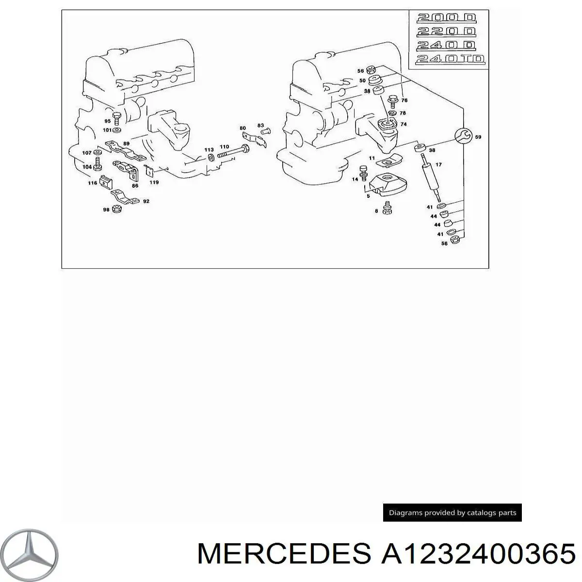 Гидроопора двигателя передняя Mercedes A1232400365 цена, от 15.08 USD