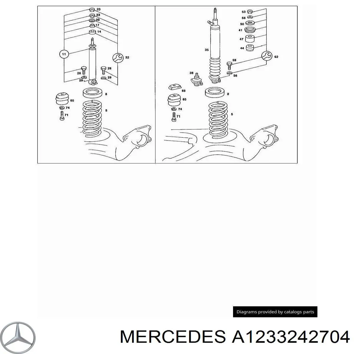 A1233242704 Mercedes пружина задняя