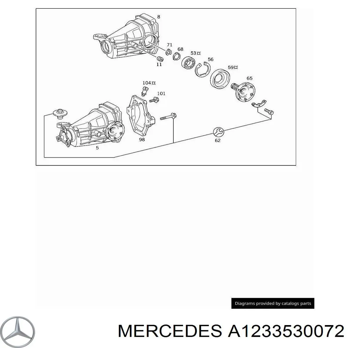 Купить 2213530272 Mercedes Гайка задней ступицы