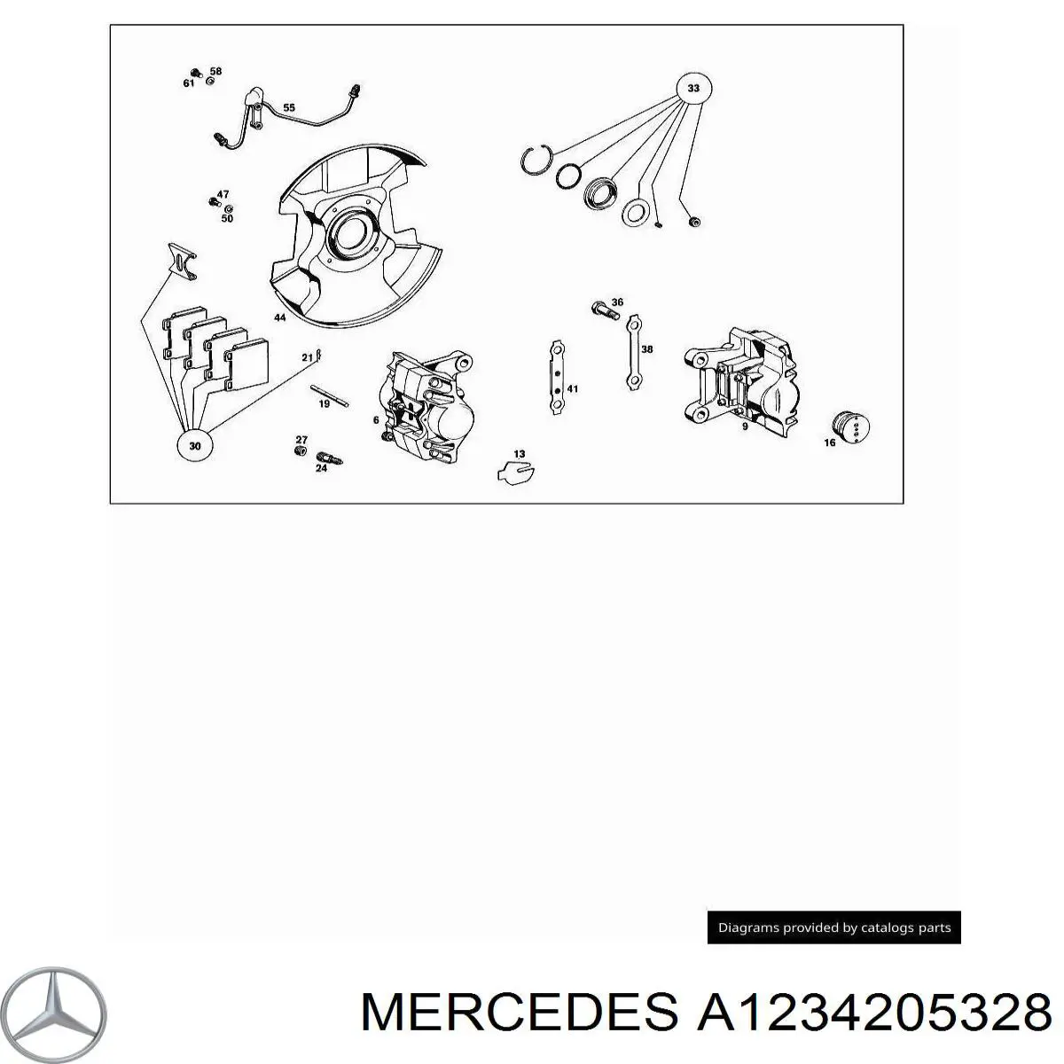 1234205328 Mercedes шланг тормозной передний