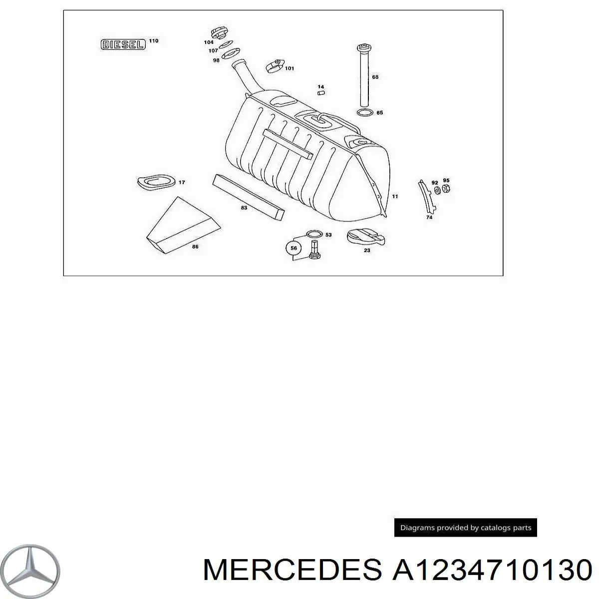 1234710130 Mercedes крышка (пробка бензобака)