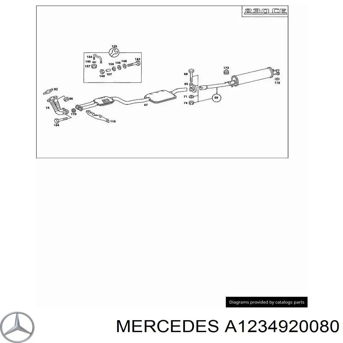 Прокладки выхлопной системы Mercedes A1234920080 цена, от 2.38 USD