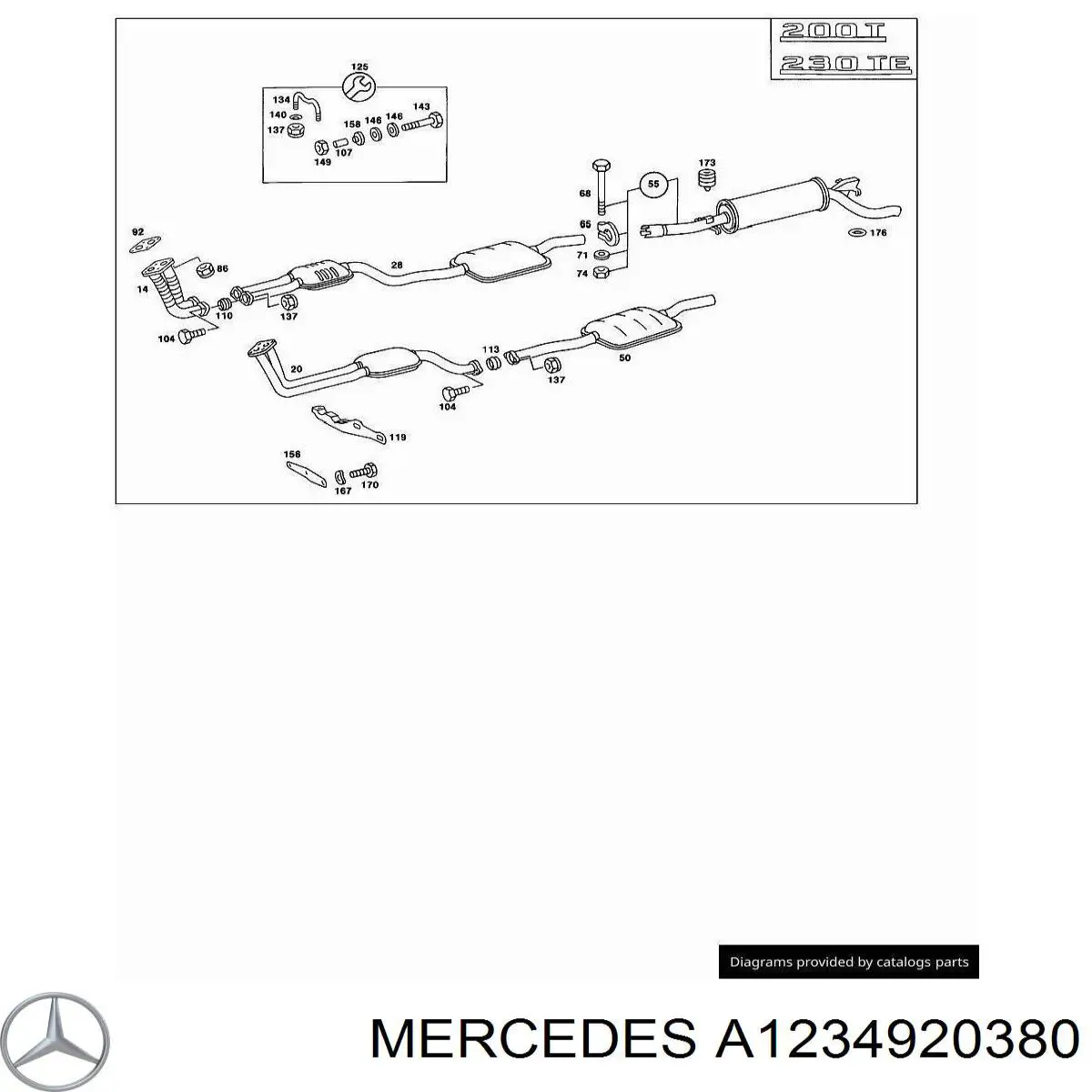 Прокладки выхлопной системы Mercedes A1234920380 цена, от 2.07 USD