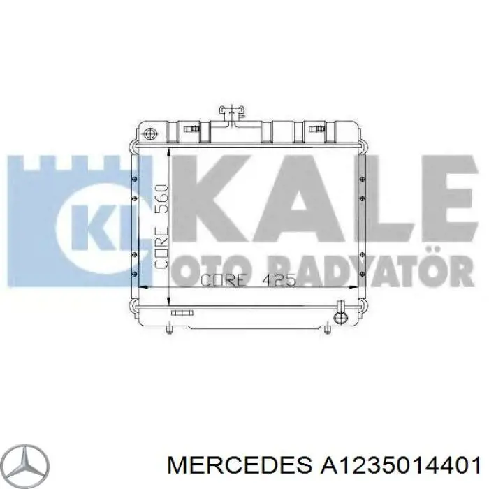Радиатор охлаждения двигателя Mercedes A1235014401 цена, от 1029.27 USD