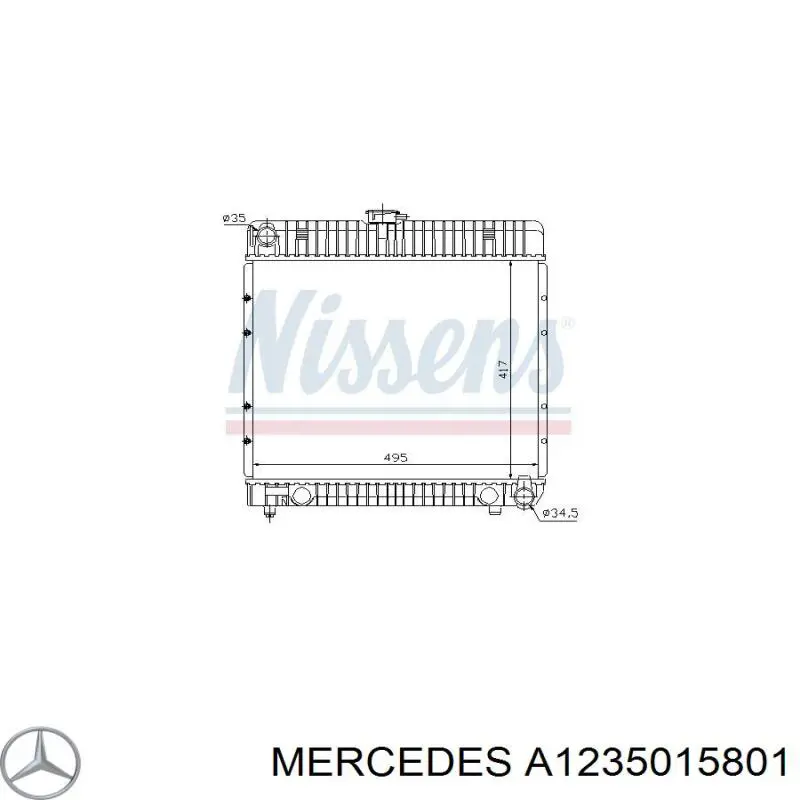 A1235015801 Mercedes радиатор