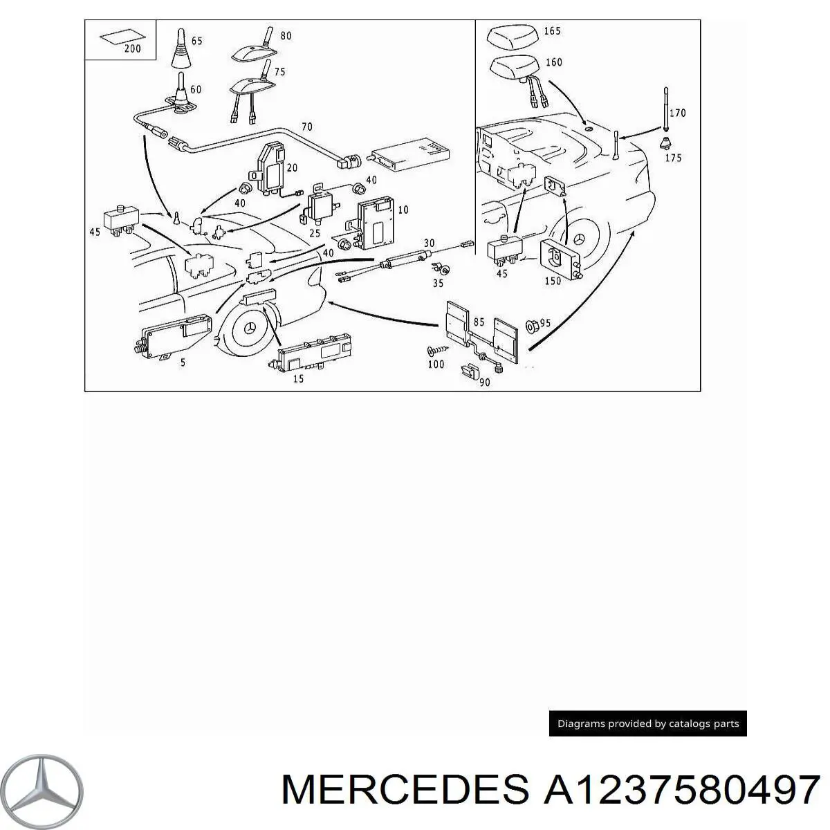  Mercedes A1237580497 цена, от 2.98 USD