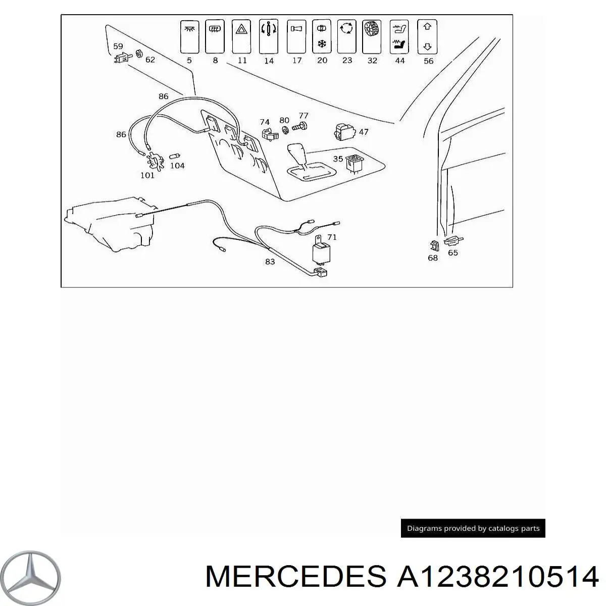  Mercedes A1238210514 цена, от 2.11 USD
