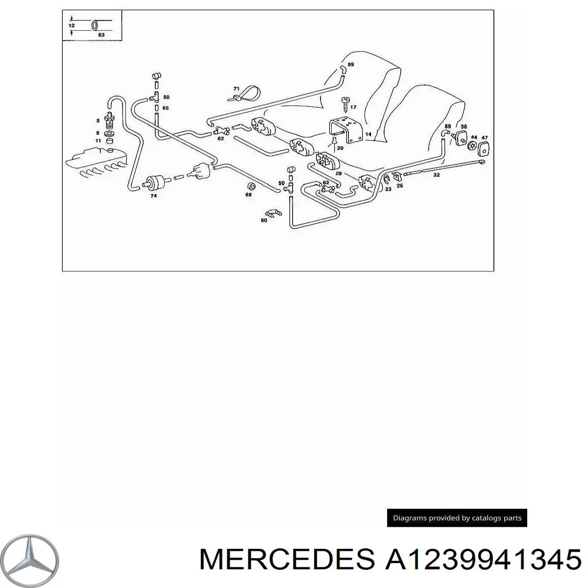 A1239941345 Mercedes шайба защитная