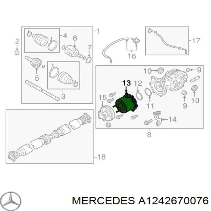 Купить A1242670076 Mercedes 