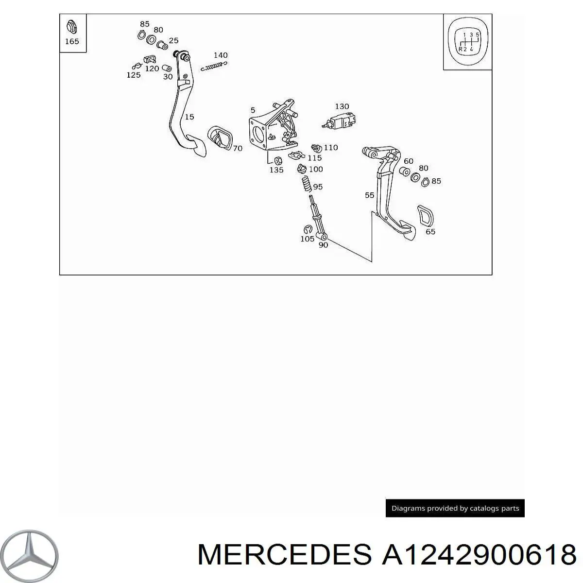 Педаль тормоза Mercedes A1242900218 цена, от 12.67 USD