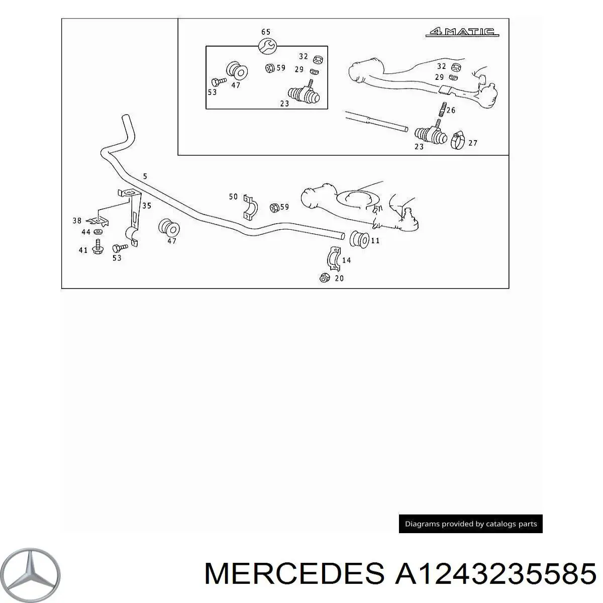 1243235585 Mercedes bucha de estabilizador dianteiro