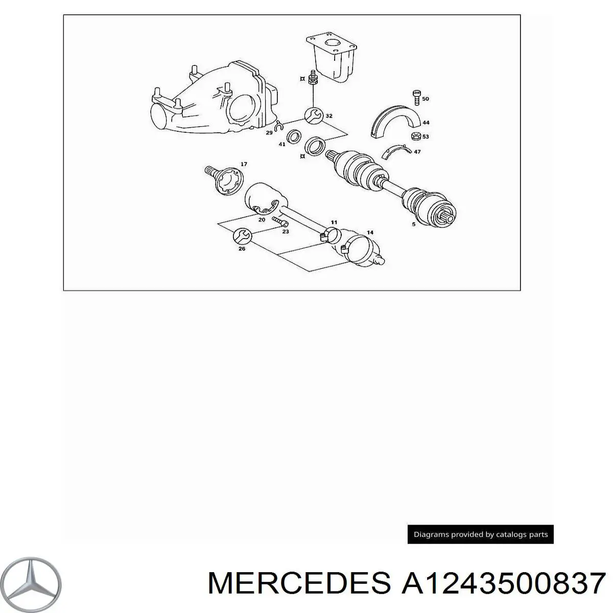 Пыльник ШРУСа задней полуоси внутренний Mercedes A1243500837