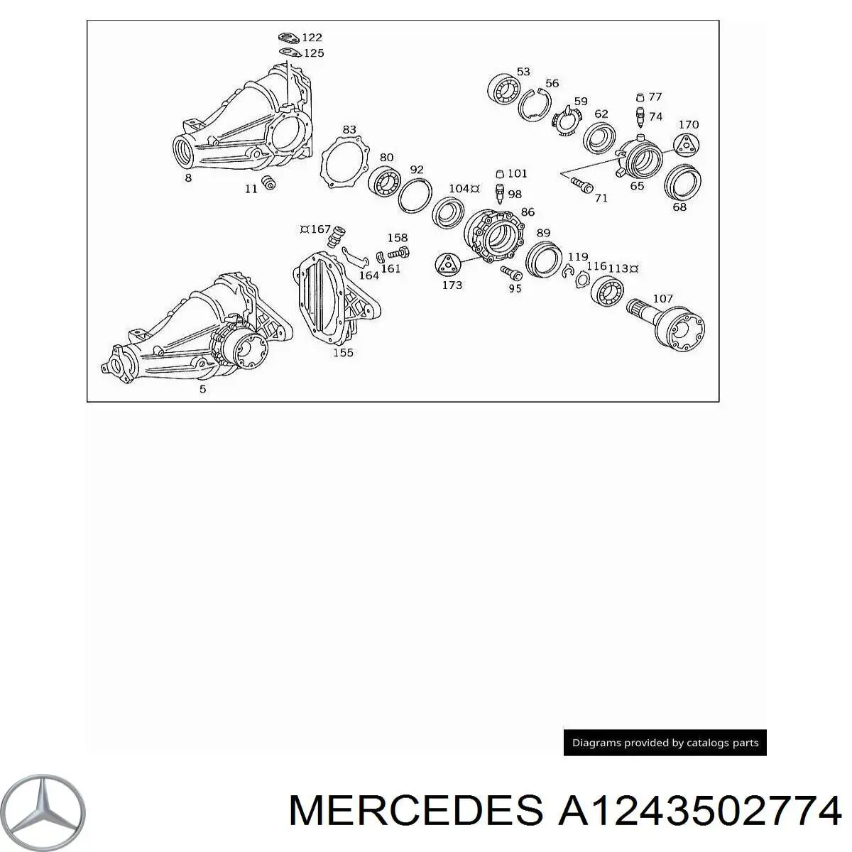 Задний редуктор на Mercedes E (W124)