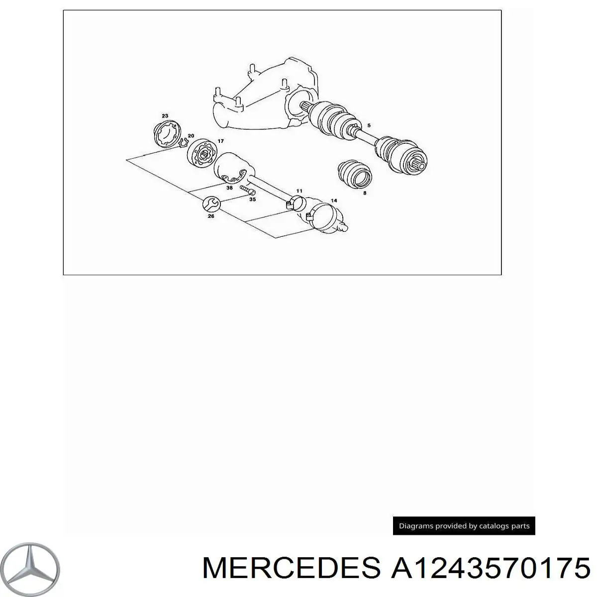  Mercedes A1243570175 цена, от 7.51 USD