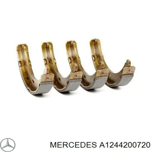 A1244200720 Mercedes колодки ручника (стояночного тормоза)
