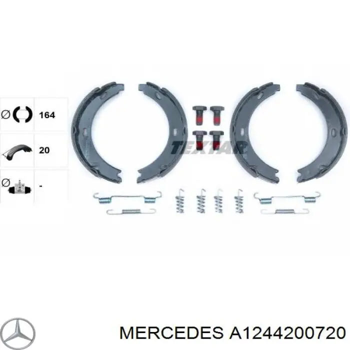 Тормозные колодки стояночного тормоза Mercedes A1244200720 цена, от 11.29 USD