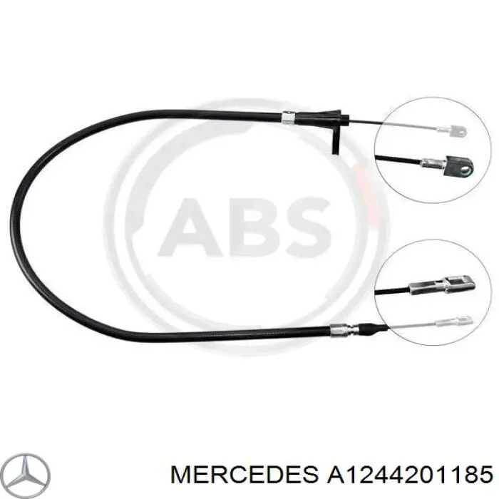 A1244201185 Mercedes трос ручного тормоза задний правый/левый