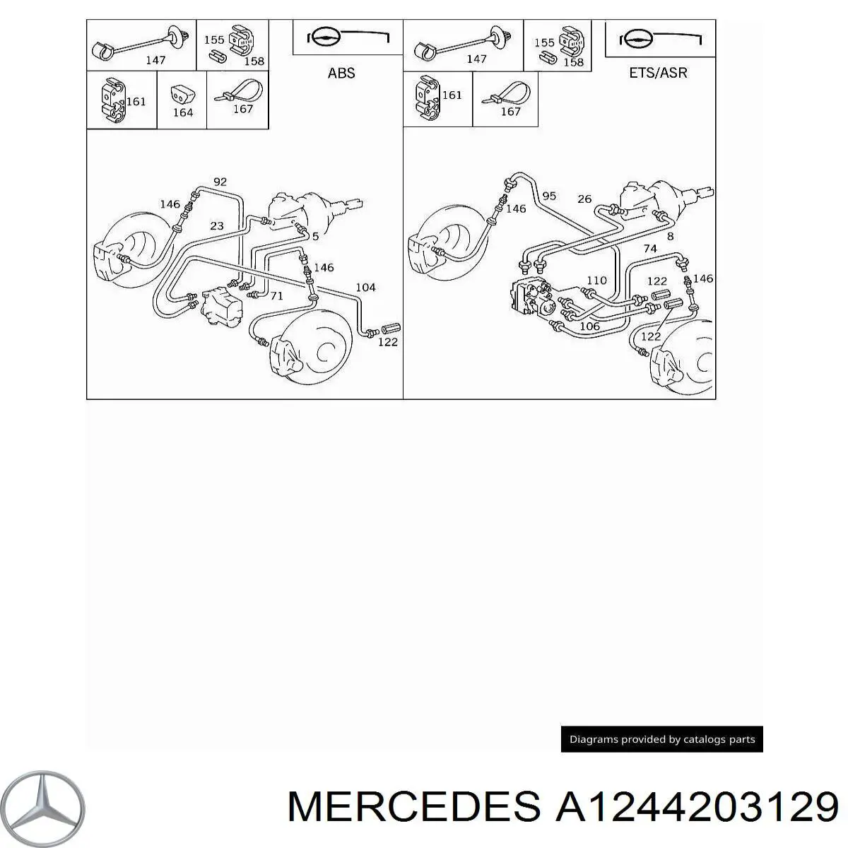  Mercedes A1244203129 цена, от 16.47 USD
