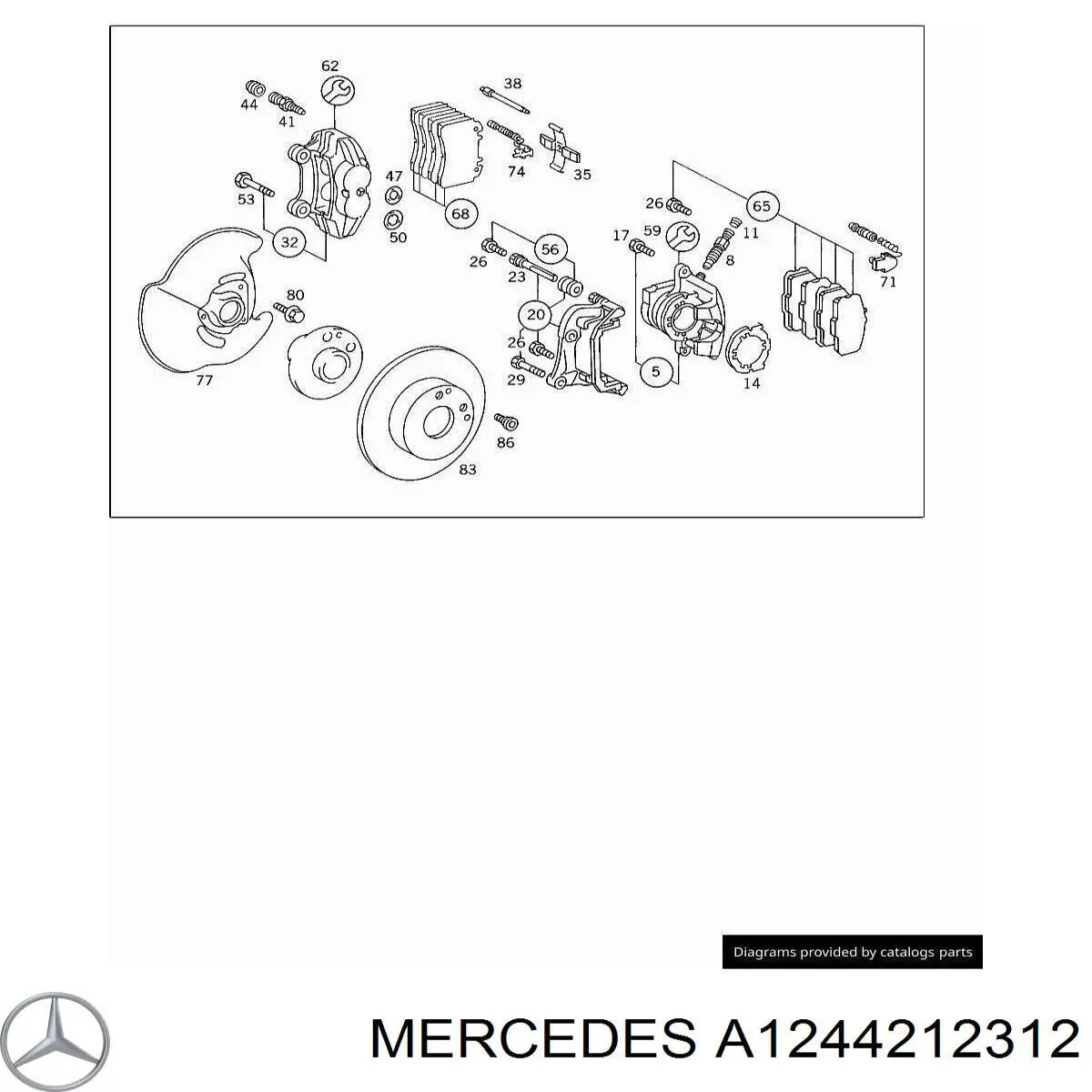 Купить A1244212312 Mercedes Ротор тормозной