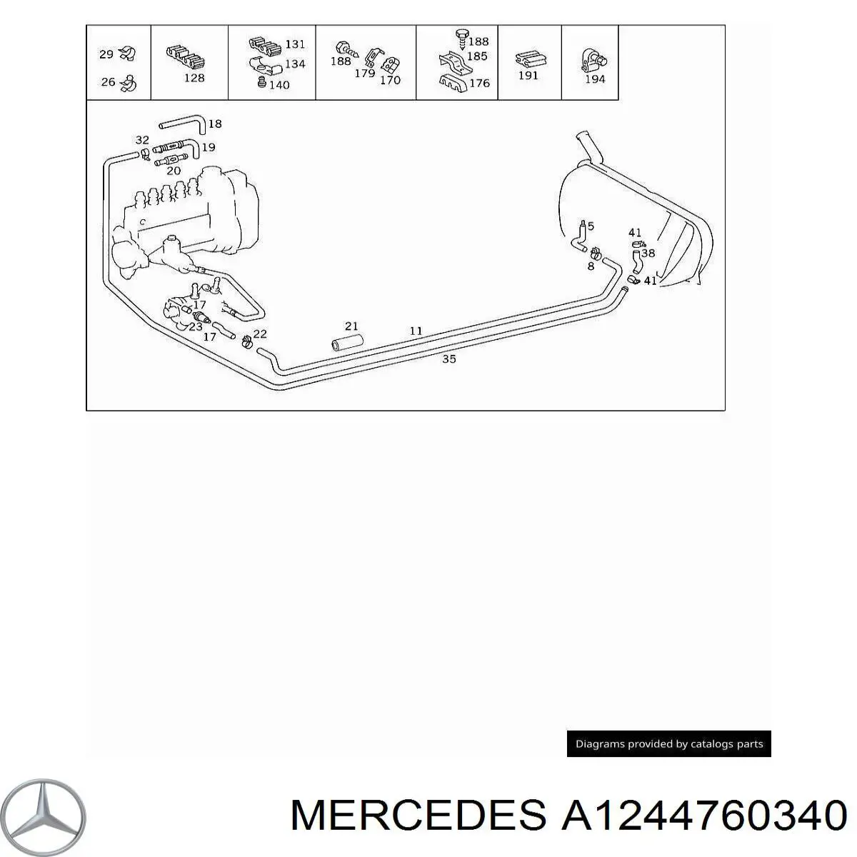  Mercedes A1244760340 цена, от 148.22 USD