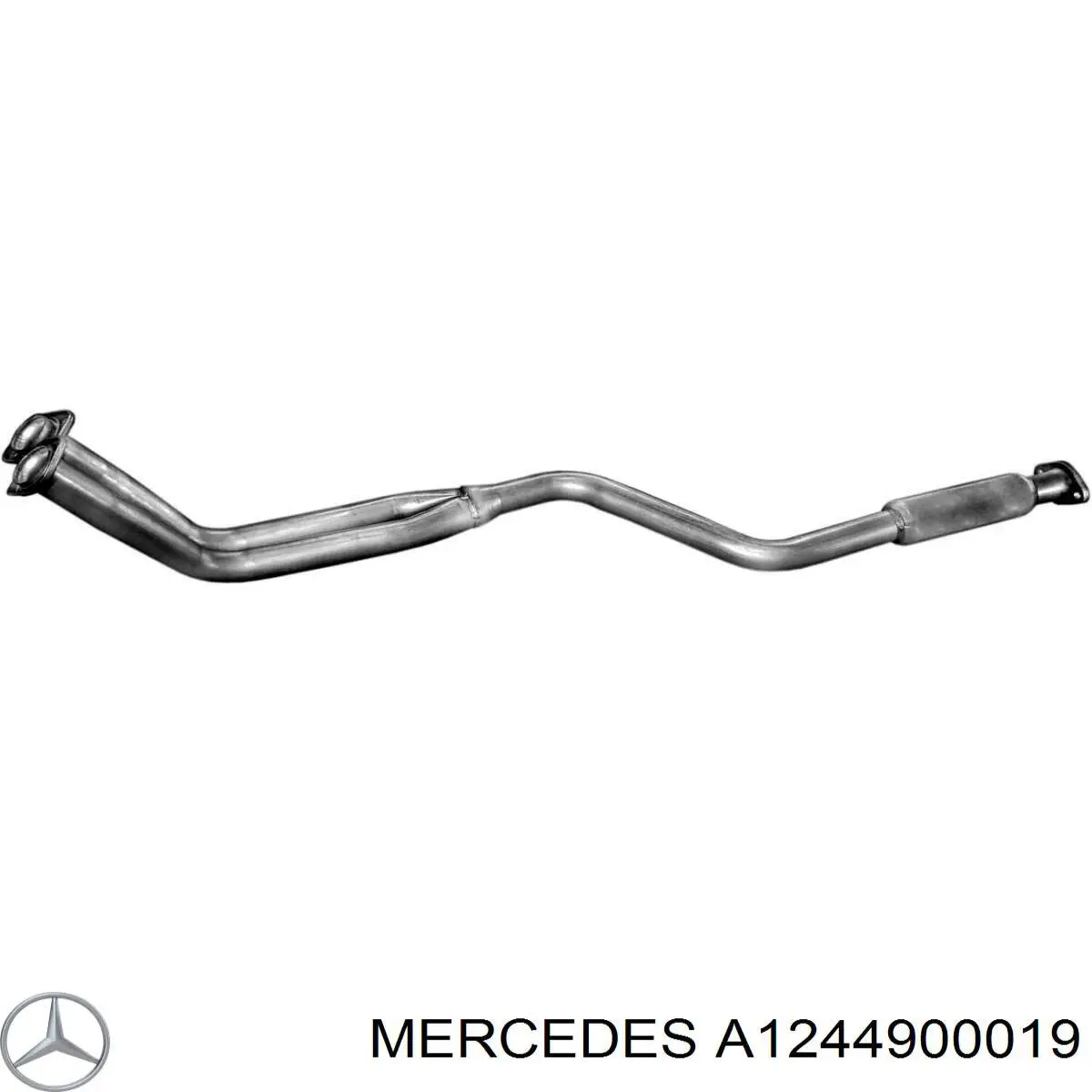 Труба приемная (штаны) глушителя, передняя на Mercedes E (W124)