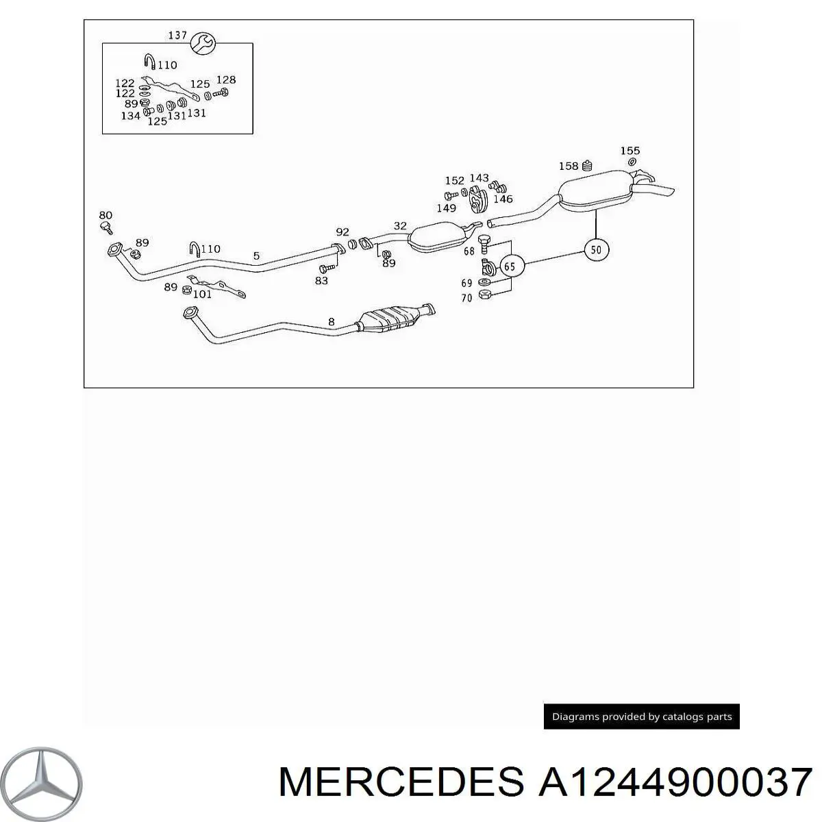  Mercedes A1244900037 цена, от 139.39 USD