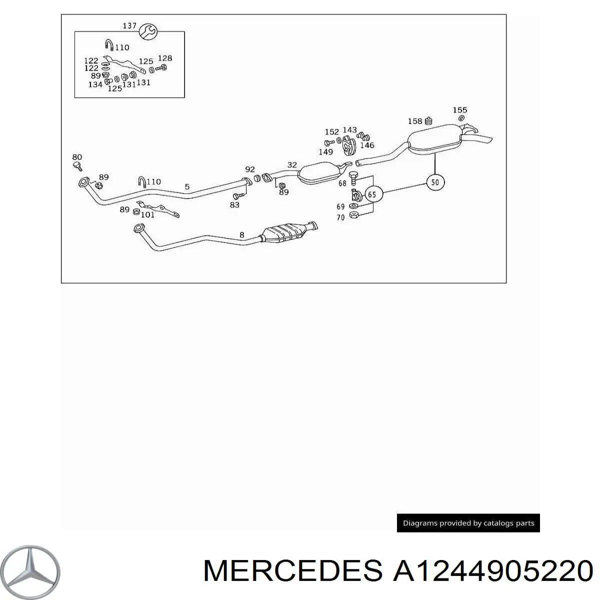 Каталитический нейтрализатор отработавших газов Mercedes E универсал (S124) (1993 - 1996) цена, от 957.40 USD